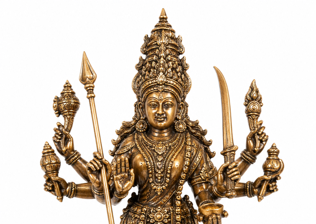 panchalogam mariamman bronze statue