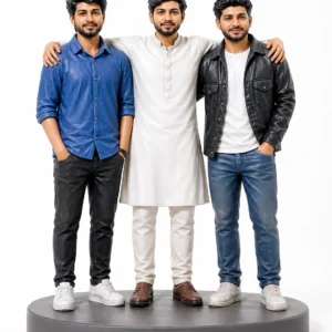 3d printed friends group miniature – 3 friends