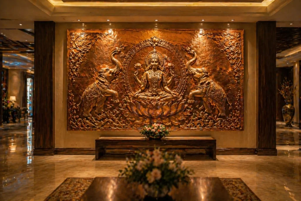 copper sheet metal mural (custom)